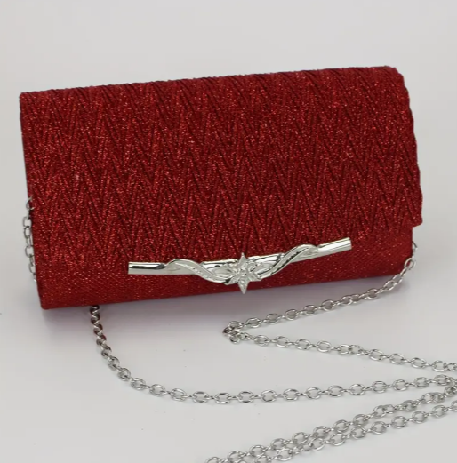 Red glitter handbag sale