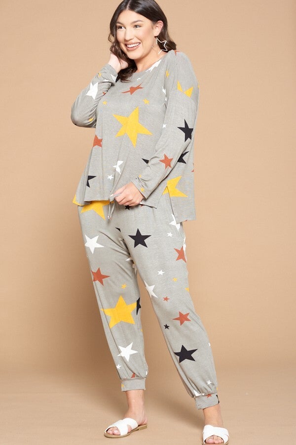 Plus size ruffle jogger set new arrivals